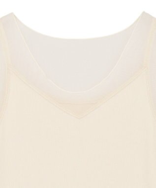 YECCA VECCA チュールMIXリブインナー Ivory