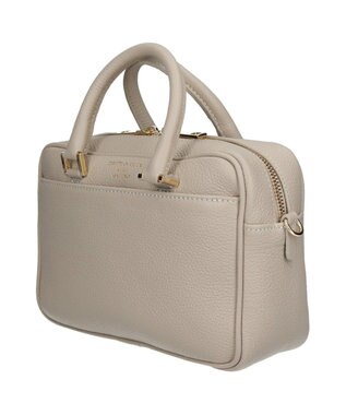 INTER-CHAUSSURES 【CHRISTIAN VILLA】ボックスシルエットレザーハンドバッグ アイボリー