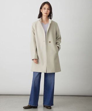 J.PRESS LADIES 【洗える】BASIC STRETCH DENIM ワイド ストレート デニム ユーズド系