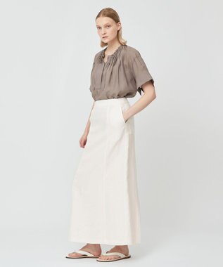 BEIGE， BURDOCK / Iラインスカート White