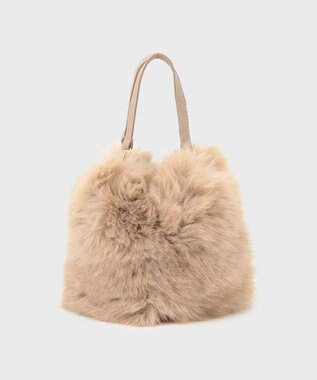 GRACE CONTINENTAL マルチwayファーバッグ ベージュ