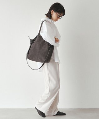 russet スエード2WAYトートバッグ(CE-1577) Gray