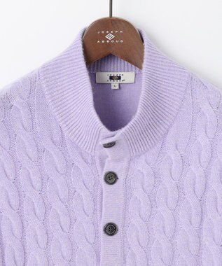 JOSEPH ABBOUD 【カシミヤ混/洗える】カシミヤブレンド ハイネック プルオーバー ニット ライラック系