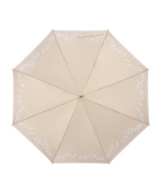 MOONBAT 【雨傘】ランバン　オン　ブルー (LANVIN en Bleu) 花柄 プリント 長傘 ベージュ