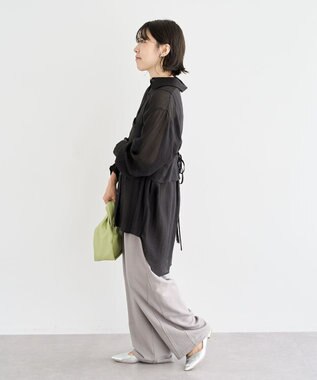 Green Parks ＳＥＴ２点シアーシャツ＋ビスチェ Black