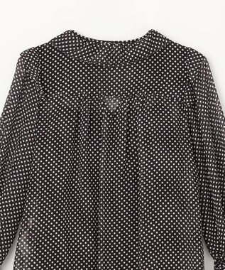 GRACE CONTINENTAL ドットラッフルブラウス ブラック
