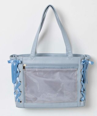 WEGO 【痛バ＆推し活グッズ】レースアップ痛バッグS サックス