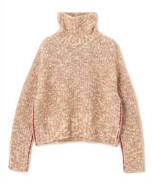 BEIGE， BUFFON / ツイードニット Camel x White x Red