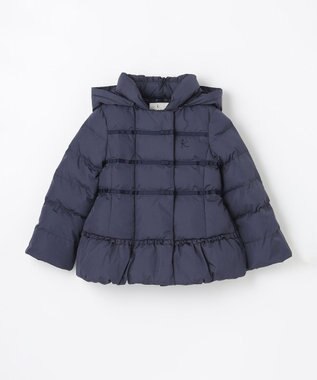 組曲 KIDS 【150-160cm】中綿 ショートコート ネイビー系