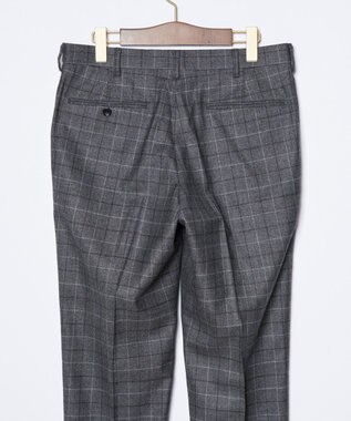 J.PRESS MEN 【TREATMENT WOOL】ストレッチサキソニーチェック スラックス ダークブラウン系3