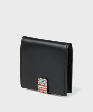 Paul Smith シグネチャーストライプタブ コインケース ブラック