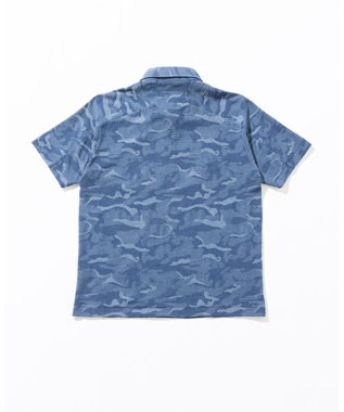 JOSEPH ABBOUD MOUNTAIN 【吸水速乾・男女兼用】カモフラジャガードポロシャツ ブルー系7