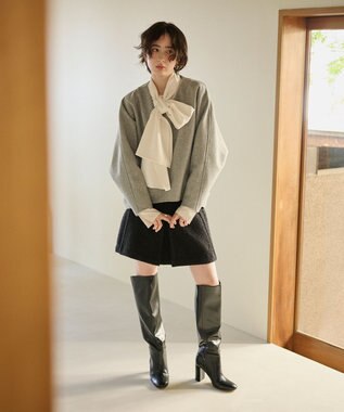 #Newans 【洗濯機可能/セットアップ】コクーンシルエットエアリープルオーバー トップグレー