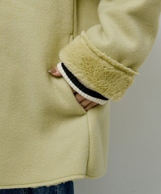 Green Parks フーディガウンコート Yellow