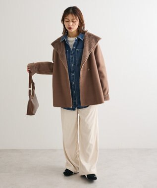 Green Parks フーディガウンコート Mocha