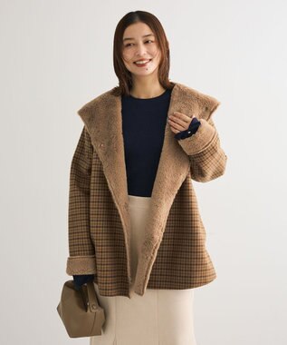 Green Parks フーディガウンコート Check