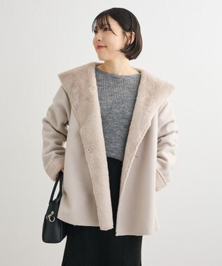 Green Parks フーディガウンコート Light Gray