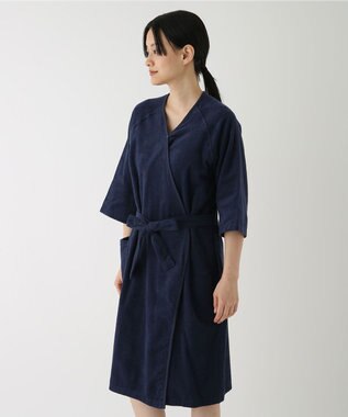 UCHINO エアリータッチ ラグランレディスローブ ダークブルー