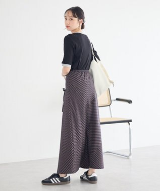 earth music&ecology レイヤードライクバイカラープルオーバー Black