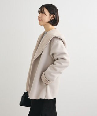 Green Parks フーディガウンコート Light Gray