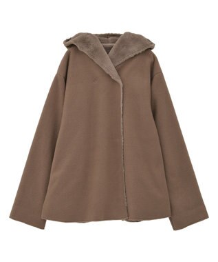 Green Parks フーディガウンコート Mocha