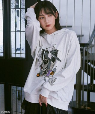 earth music&ecology ナイトメア／アソートプリントパーカー Oatmeal