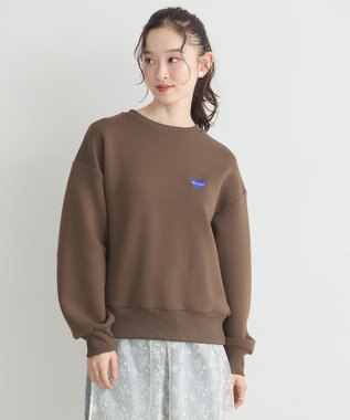 earth music&ecology Ｃｈａｍｐｉｏｎ×ｅｍａｅポンチハートスウェット Brown