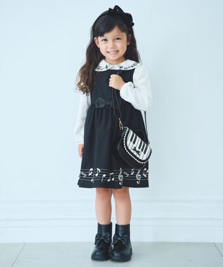 ANY KIDS リボンサイドゴアブーツ ブラック