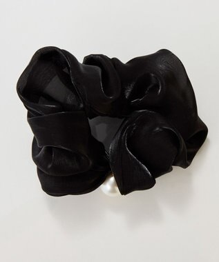 Phoebe ボリューミーシアーシュシュ　ブラック/パール/大ぶり ブラック