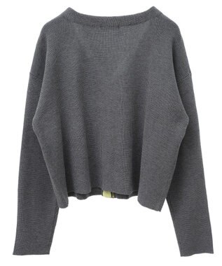 earth music&ecology コンパクトカーディガン Charcoal Gray