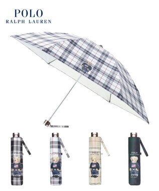 POLO RALPH LAUREN 晴雨兼用 長傘 チェック×ベア 日傘 一級遮光 遮熱 