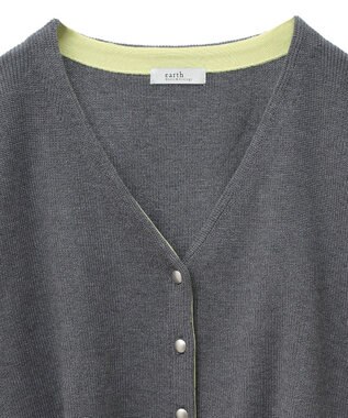earth music&ecology コンパクトカーディガン Charcoal Gray