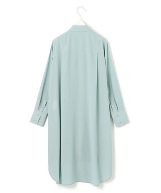 ICB 【WEB限定】 アセテートレーヨン ロングシャツ サックスブルー系