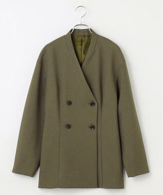 #Newans ウエストシェイプダブルジャケット カーキ グリーン
