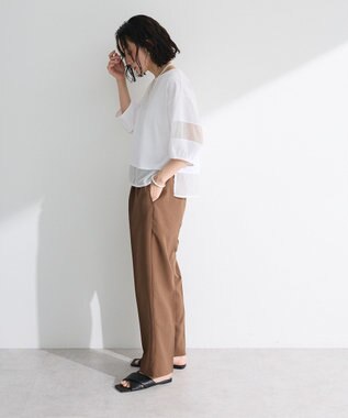 Green Parks ・ＥＬＥＮＣＡＲＥ　ＤＵＥ　シアーキリカエプルオーバー Off White