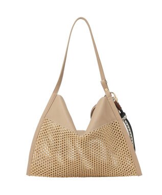 Green Parks 【２ＳＥＴ】ポーチチャーム付き雑材トートバッ Black