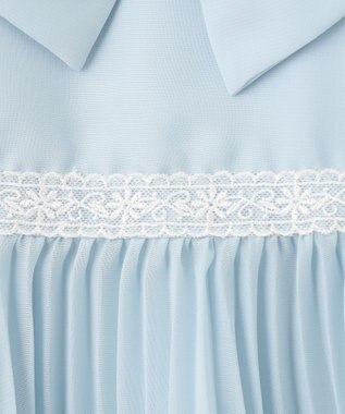 ANY KIDS シフォン プリーツ ワンピース サックスブルー