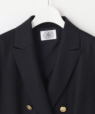 J.PRESS LADIES L オックス ダブル テーラードジャケット ネイビー系
