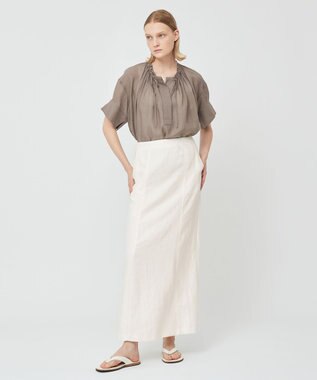 BEIGE， BURDOCK / Iラインスカート White