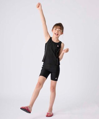OP／FILA 【FILA】スクール水着タンキニ 上下セット ブラック×ピンク