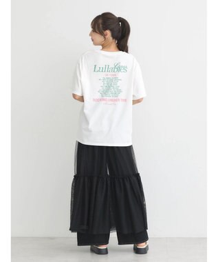 earth music&ecology ツアープリントＴシャツ Off White