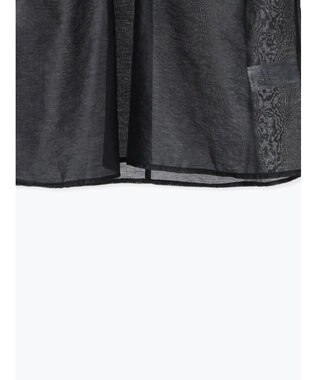 Te chichi レザーライクバックリボンブラウス ブラック