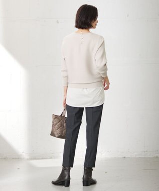 J.PRESS LADIES 【洗える】VIS/PE RIB ドルマンスリーブ ニット ベージュ系