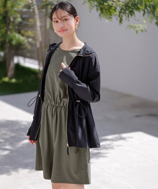 ANY SIS 【撥水・UVカット・洗える】ラッシュガードシリーズ パーカー ブラック