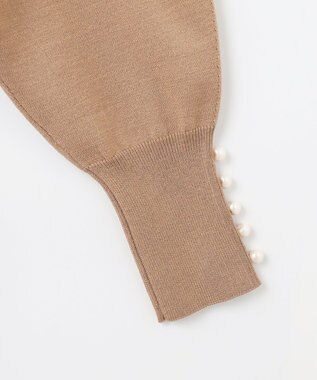 組曲 【WEB限定】Vネックニットワンピース キャメルベージュ系