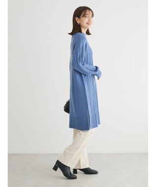 Green Parks ケーブルニットミニワンピース Blue