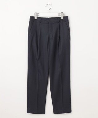 J.PRESS LADIES 【セットアップ対応・洗える・UVケア・速乾】 OXIJEWELストレッチ テーパード パンツ ネイビー系