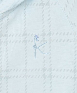 組曲 KIDS 【110-140㎝】【UVケア】オパールチェック パーカー サックスブルー系