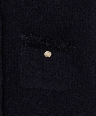 組曲 【WEB限定】ツィードニットベスト ネイビー系