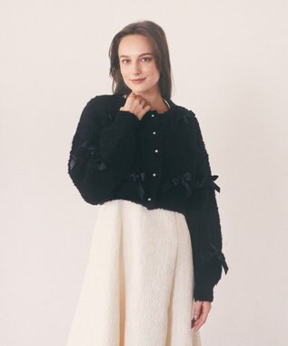 Maison de FLEUR 絆のリボンカーディガン